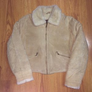 Wilson’s real leather jacket with faux fur